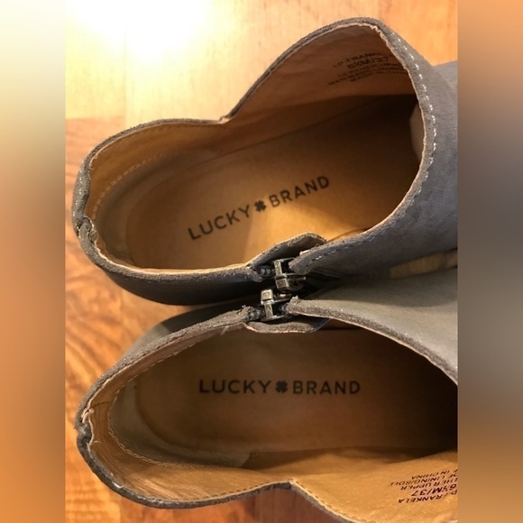 Lucky Brand Womens Suede Leather Upper Almond Toe Frankela Bootie Size 6.5 - Picture 10 of 13